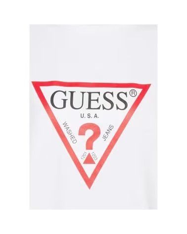 GUESS SWEAT-SHIRT ORIGINAL FLEECE POUR FEMME EN BLANC BLANCO
