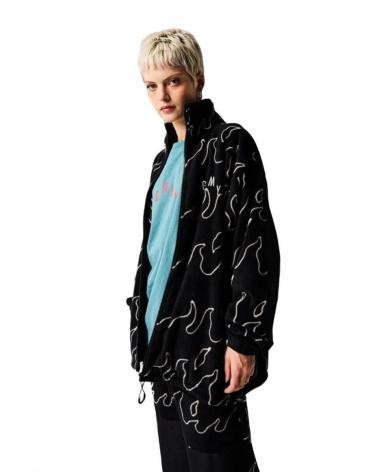 VESTE POLAIRE GRIMEY NOIRE À IMPRIMÉ FLAMMES NEGRO