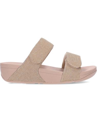 FITFLOP SANDALIAS FZ9 LULU ADJUSTABLE SHIMMERLUX SLIDES LATTEBEIGE