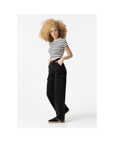 TIFFOSI STRIPED T-SHIRT MODEL 10053957 - WHITE AND BLACK BLANCO