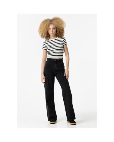 TIFFOSI STRIPED T-SHIRT MODEL 10053957 - WHITE AND BLACK BLANCO