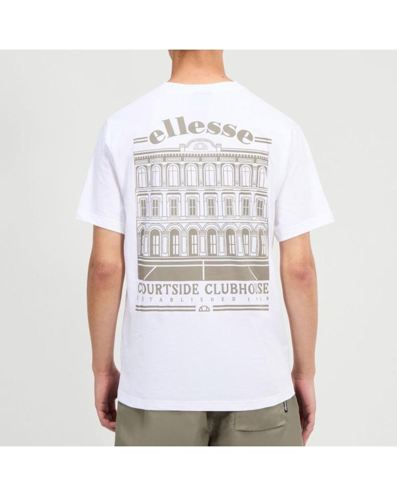 T-SHIRT ELLESSE COURTSIDE CLUB BRANCA PARA HOMEM BLANCO