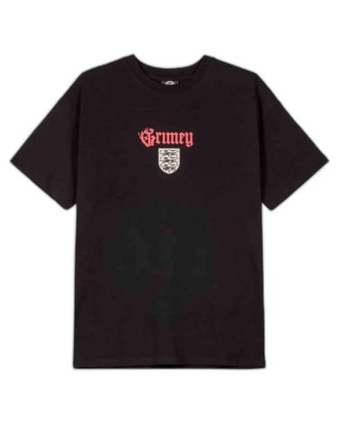 GRIMEY SCHWARZES T-SHIRT MIT FLAMMEN-LOGO-PRINT NEGRO