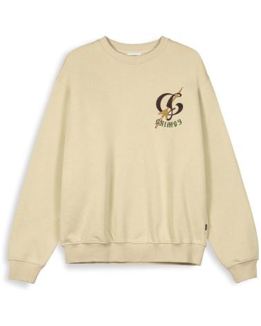 GRIMEY THE LOWER DEPTHS TOCHKA VINTA BEIGE SWEATSHIRT WITH GRAPHIC PRINT BEIGE
