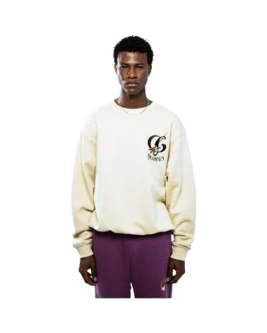 GRIMEY THE LOWER DEPTHS TOCHKA VINTA BEIGE SWEATSHIRT WITH GRAPHIC PRINT BEIGE