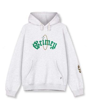 GRIMEY GRAUER KAPUZENPULLOVER MIT 'GRIMEY'-AUFDRUCK GRIS