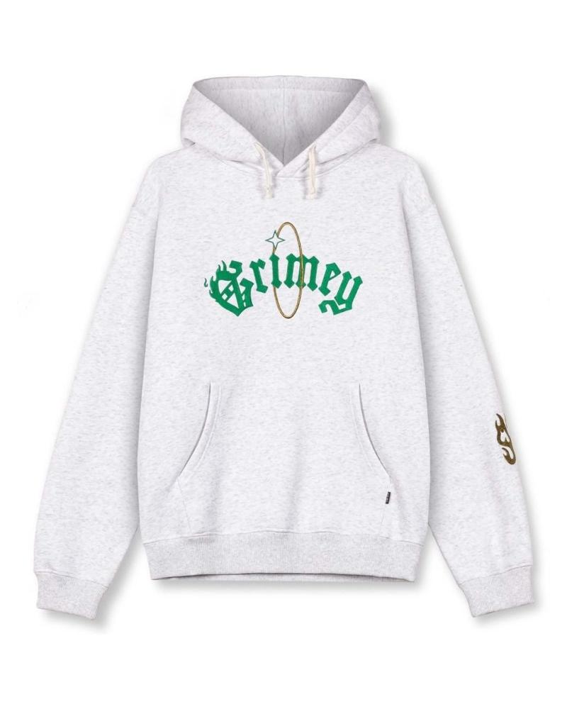 GRIMEY GRAUER KAPUZENPULLOVER MIT 'GRIMEY'-AUFDRUCK GRIS