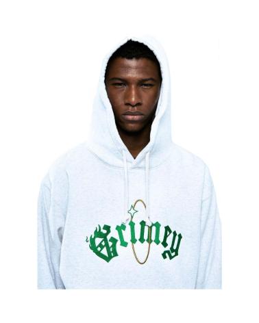 GRIMEY GRAUER KAPUZENPULLOVER MIT 'GRIMEY'-AUFDRUCK GRIS