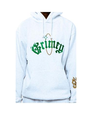 GRIMEY GRAUER KAPUZENPULLOVER MIT 'GRIMEY'-AUFDRUCK GRIS