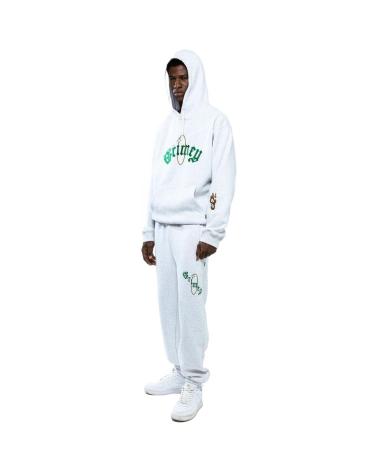 GRIMEY GRAUER KAPUZENPULLOVER MIT 'GRIMEY'-AUFDRUCK GRIS