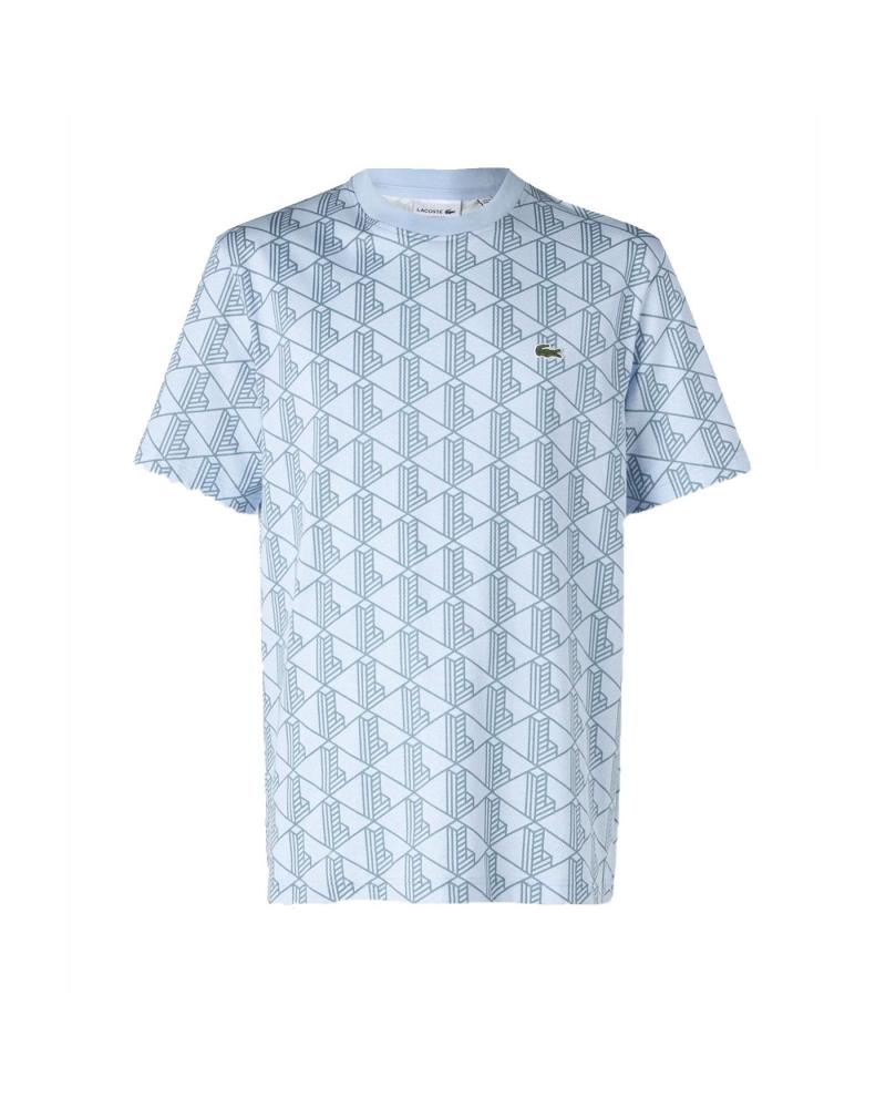 T-SHIRT LACOSTE STAMPATA OVERVIEW LIMESTONE MULTICOLORE MULTICOLOR