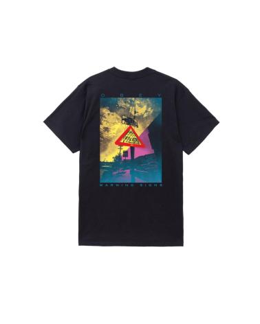 T-SHIRT OBEY WARNING SIGN PRETA MULTICOLOR MULTICOLOR