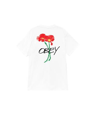OBEY POPPIES WHITE MULTICOLOR T-SHIRT MULTICOLOR