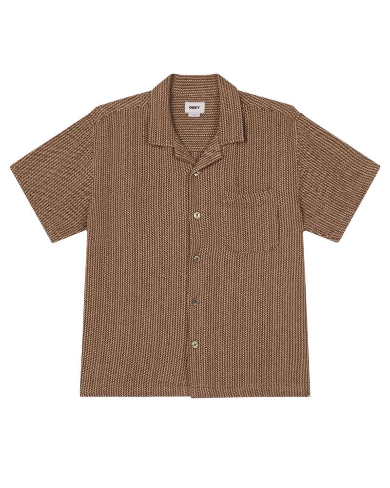 CAMICIA OBEY HORACE WOVEN UNBLEACHED MULTI MULTICOLOR