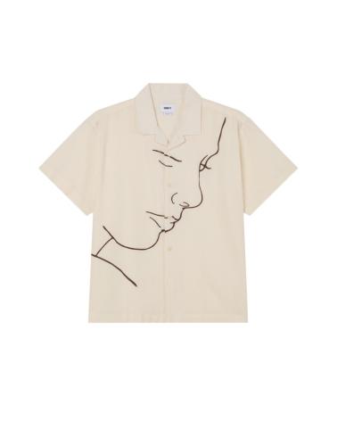 CAMISA OBEY FRANCES WOVEN UNBLEACHED CON ESTAMPADO FACIAL MULTICOLOR