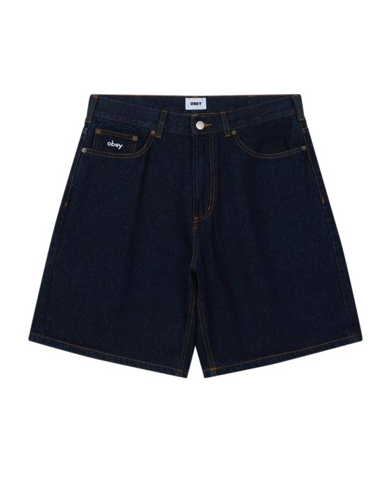 OBEY BIGWIG BAGG WEITE DENIM SHORTS MEHRFARBIG MULTICOLOR