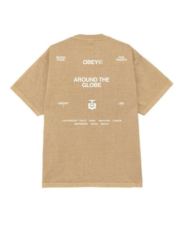 OBEY HEAVYWEIGHT PIGMENT AROUND THE MULTICOLOR T-SHIRT MULTICOLOR