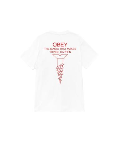 OBEY MAGIC WHITE MULTICOLOR T-SHIRT MULTICOLOR
