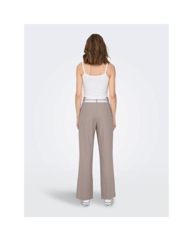ONLY WIDE LEG TROUSERS 15302824 BEIGE WITH ELASTIC WAISTBAND BEIGE