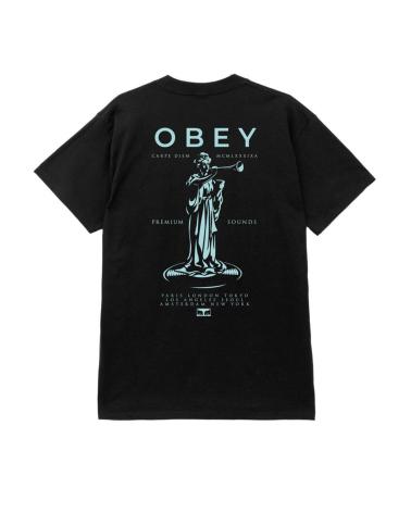 OBEY PREMIUM SOUNDS BLACK T-SHIRT MULTICOLOR