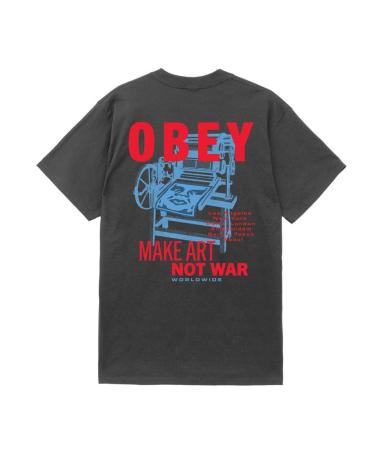 OBEY PRINTING PRESS MAKE ART BLACK MULTICOLOR MULTICOLOR