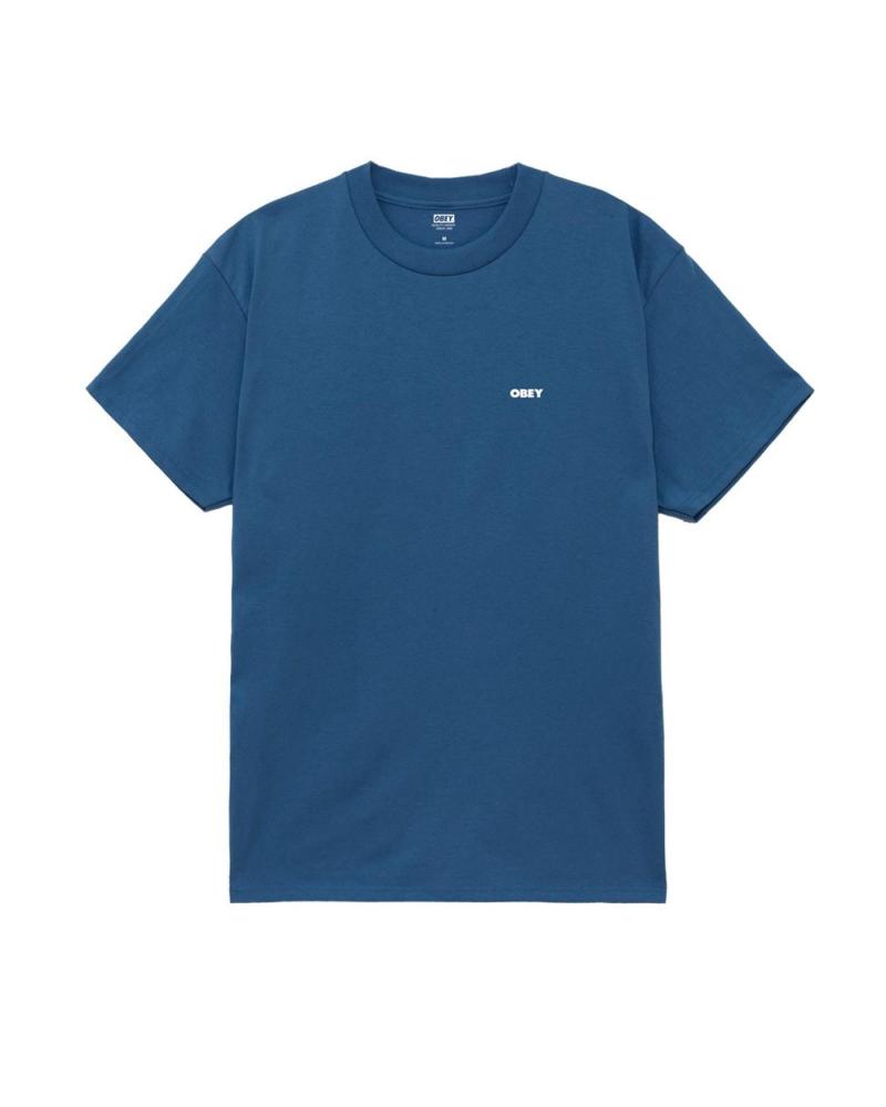 OBEY COSMIC NOISE HARBOR BLUE MULTICOLOR T-SHIRT MULTICOLOR