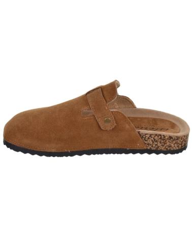 ISTERIA ZUECO PLANO DE MODA CON HEBILLA PARA MUJER 25230 CO CUERO
