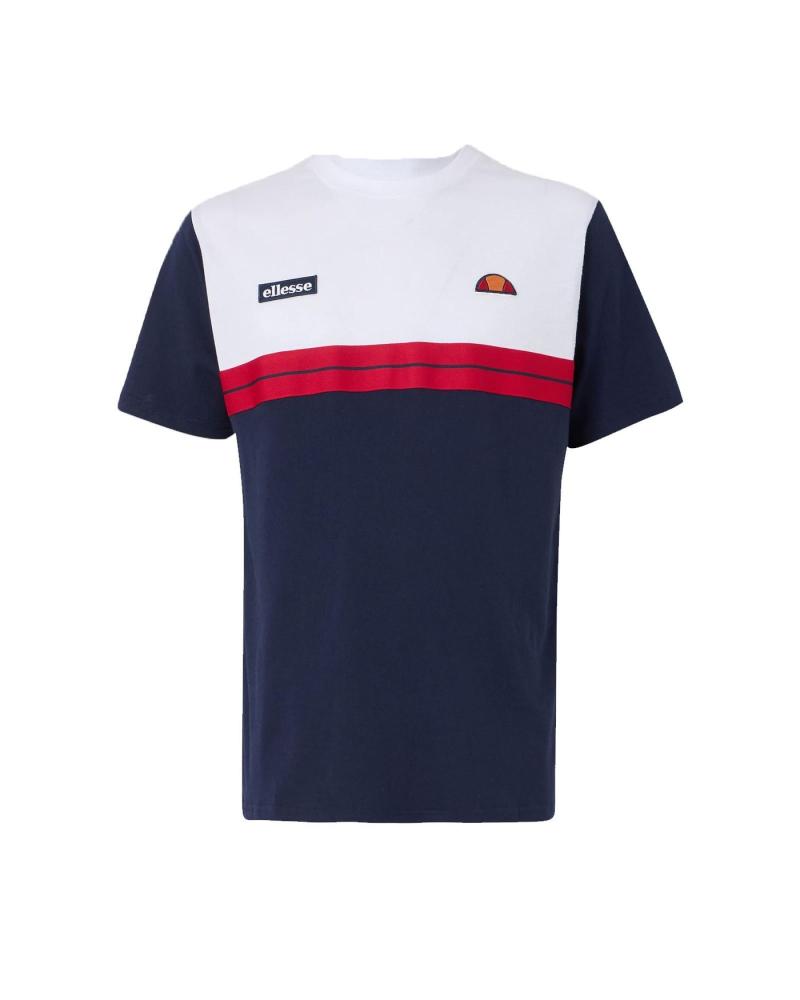 -ELLESSE-ELLESSE T-SHIRT MACCHIO BRANCO E AZUL MARINHO WHITE-NAVY-WHITE-NAVY