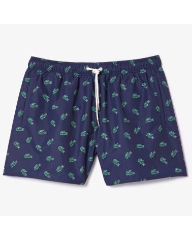 LACOSTE BOXER MARE CON STAMPA COCCODRILLI VERDI BLU MARINO MULTICOLOR