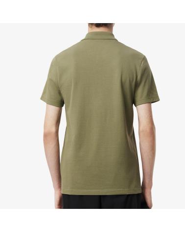 POLO LACOSTE REGULAR FIT IN COTONE VERDE KAKI MULTICOLOR