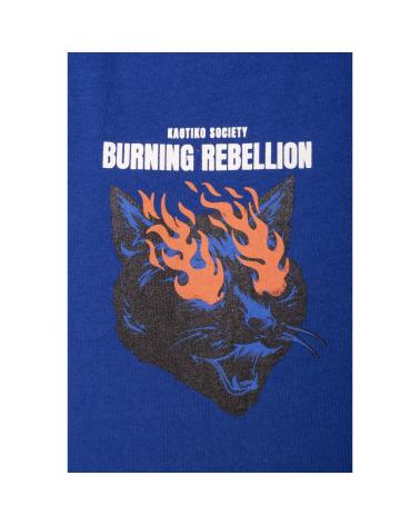 KAOTIKO BOXY BURNING REBELLION BLAU MULTICOLOR T-SHIRT MULTICOLOR