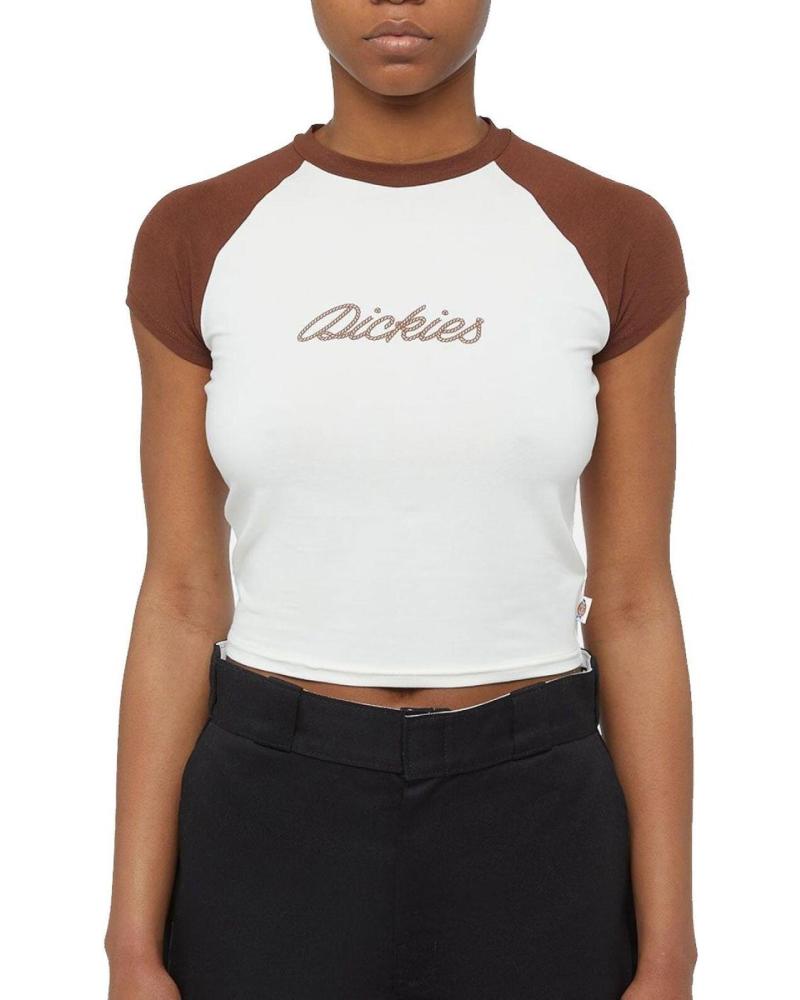 DICKIES CAMISETA TOP ROPE SS TEE W CAPPUCCINO MULTICOLOR