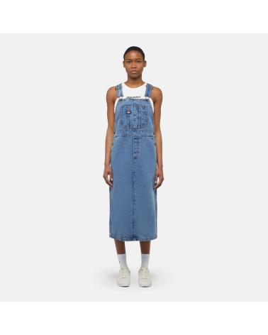 DICKIES VESTIDO JARDINEIRA LONGO RINSED BLUE W-FADE RINSED BLUE W- FADE
