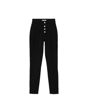 TIFFOSI BLACK LEGGING WITH BUTTONS 10050937 NEGRO