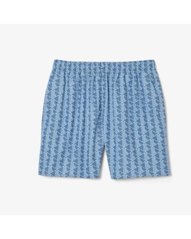 LACOSTE BANADOR CON ESTAMPADO DE MONOGRAMA AZUL