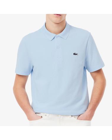 POLO LACOSTE EN COTON BLEU CLAIR MULTICOLOR