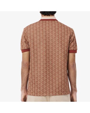 -LACOSTE-POLO-DE-JACQUARD-MONOGRAMA-ROJO-BEIGE-MULTICOLOR