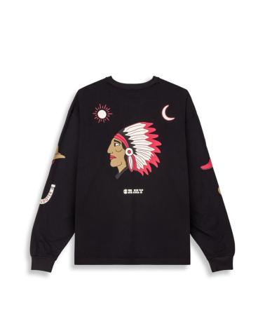 -GRIMEY-CAMISETA-MANGA-LARGA-LONE-HAND-NEGRO-B-MULTICOLOR