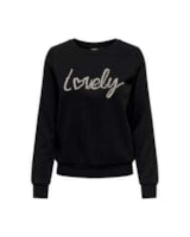 ONLY PULLOVER 15331042 SCHWARZ MIT 'LOVELY' AUFDRUCK NEGRO