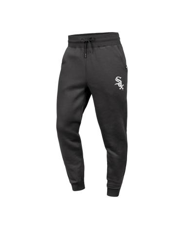 CALÇAS JOGGER '47 BRAND CHICAGO WHITE SOX PRETAS COM LOGÓTIPO BORDADO MULTICOLOR