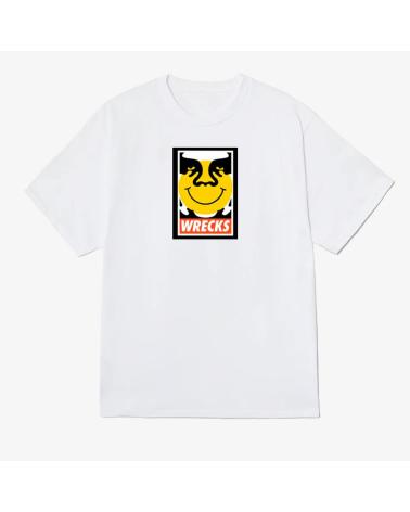 CAMISETA OBEY X WRECKS CLASSIC T-SHIRT BLANCA MULTICOLOR MULTICOLOR