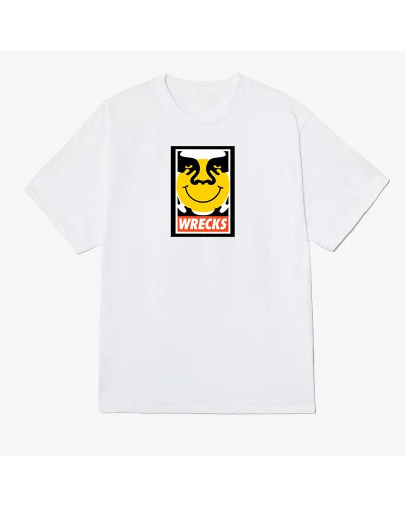CAMISETA OBEY X WRECKS CLASSIC T-SHIRT BLANCA MULTICOLOR MULTICOLOR