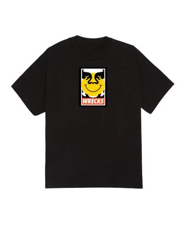 CAMISETA OBEY X WRECKS CLASSIC T-SHIRT NEGRA MULTICOLOR MULTICOLOR