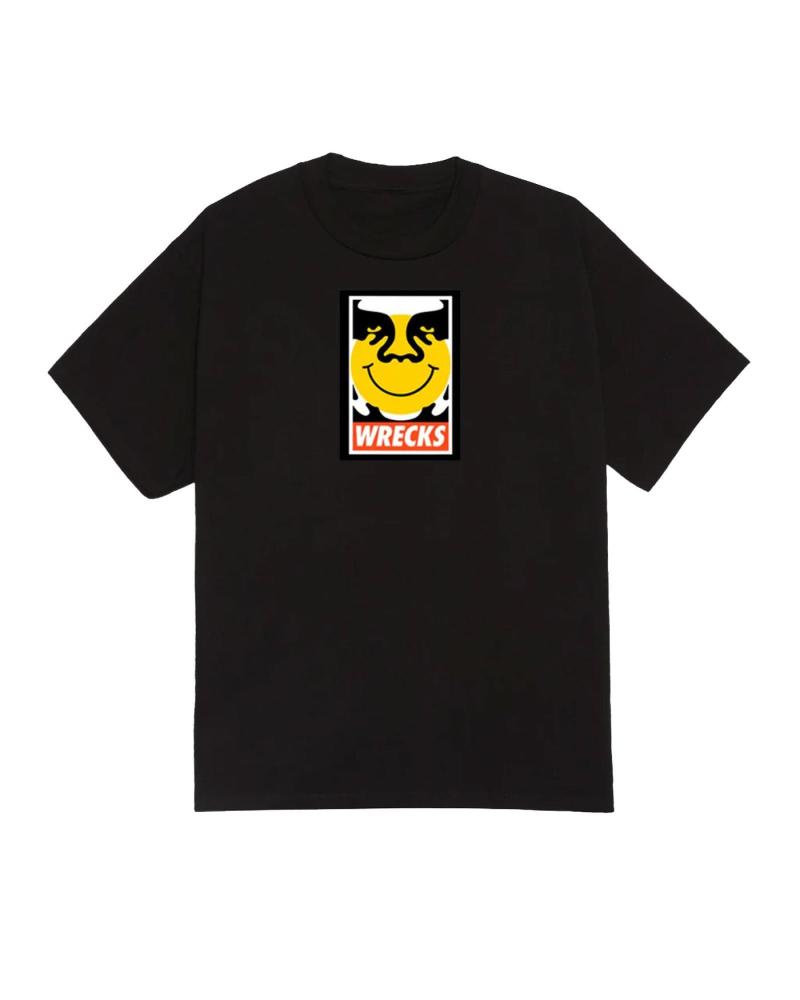 T-SHIRT OBEY X WRECKS CLASSIC NERA MULTICOLORE MULTICOLOR
