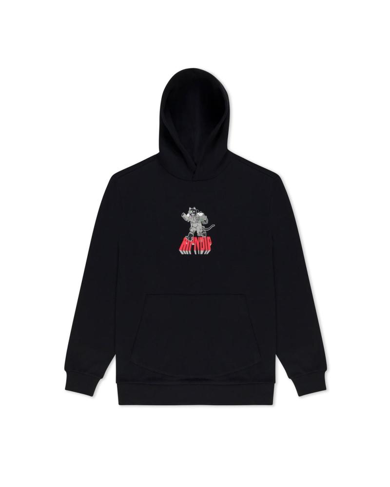MOLETOM COM CAPUZ RIPNDIP TOMORROWLAND PRETO MULTICOLOR MULTICOLOR