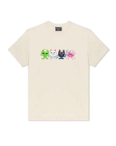 RIPNDIP CAMISETA BESTIE GANG TEE NATURAL MULTICOLOR