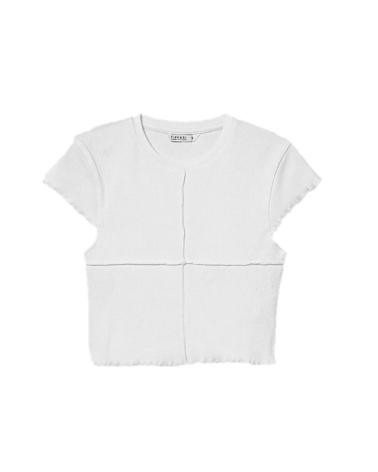 TIFFOSI WEISSES CROP TOP T-SHIRT 10053573 BLANCO