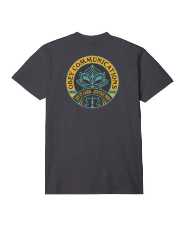 CAMISETA OBEY SAY IT LOUD LOTUS PRETA MULTICOLORIDA MULTICOLOR