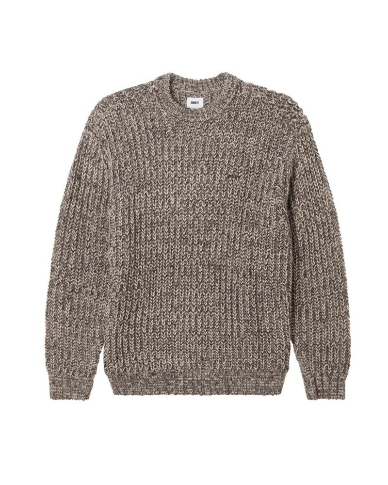 OBEY ANTHONY PULLOVER ANTHRAZIT MEHRFARBIG MULTICOLOR
