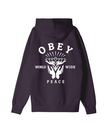 MOLETOM COM CAPUZ OBEY LOTUS WITH HANDS - AMEIXA MULTICOLOR MULTICOLOR
